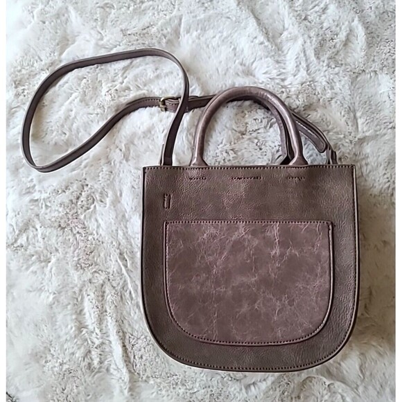 NWOT Anthropologie Half Moon Genuine Leather Handbag Crossbody Bag Blush Mauve - Picture 15 of 15